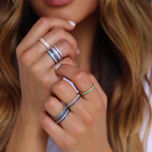 Martha Calvo Black CZ Eternity Band